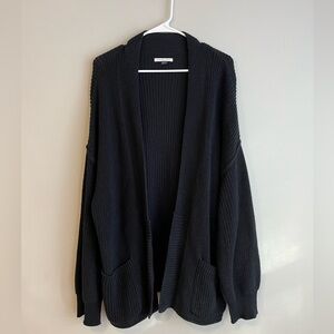 AE Open Front Shaker-Stitch Cardigan